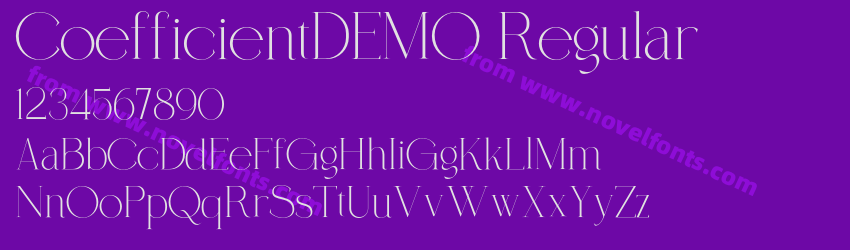 CoefficientDEMO RegularPreview CoefficientDEMO RegularPreview