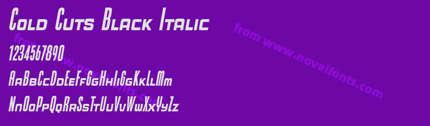 Cold Cuts Black ItalicPreview Cold Cuts Black ItalicPreview