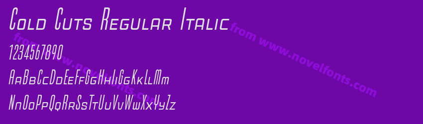 Cold Cuts Regular ItalicPreview Cold Cuts Regular ItalicPreview