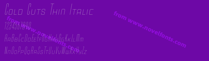 Cold Cuts Thin ItalicPreview Cold Cuts Thin ItalicPreview