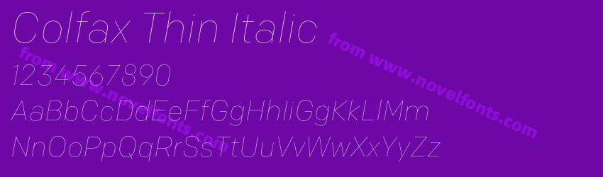 Colfax Thin ItalicPreview Colfax Thin ItalicPreview