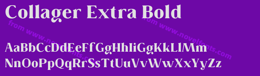 Collager Extra BoldPreview Collager Extra BoldPreview