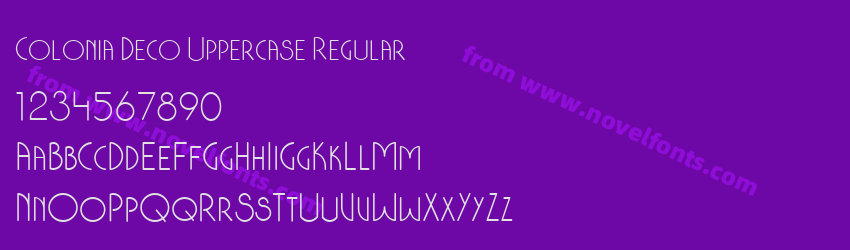 Colonia Deco Uppercase RegularPreview Colonia Deco Uppercase RegularPreview