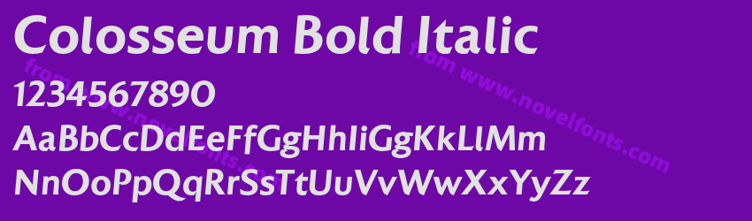 Colosseum Bold ItalicPreview Colosseum Bold ItalicPreview