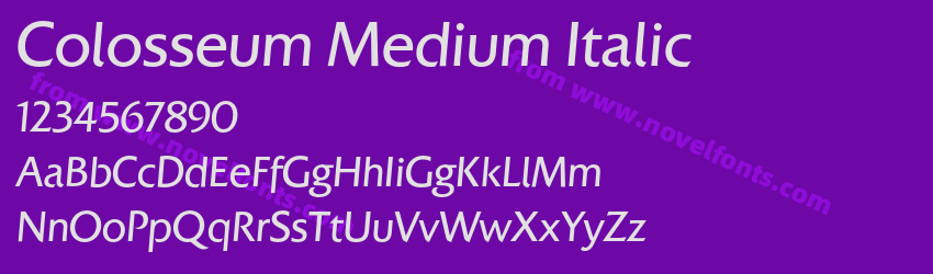 Colosseum Medium ItalicPreview Colosseum Medium ItalicPreview