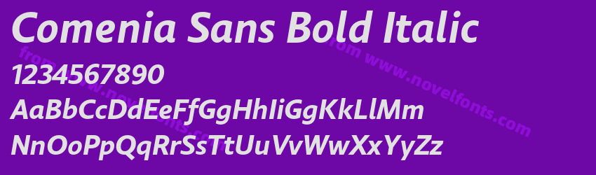Comenia Sans Bold ItalicPreview Comenia Sans Bold ItalicPreview