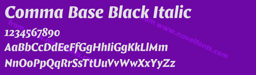 Comma Base Black ItalicPreview Comma Base Black ItalicPreview