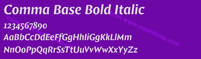 Comma Base Bold ItalicPreview Comma Base Bold ItalicPreview