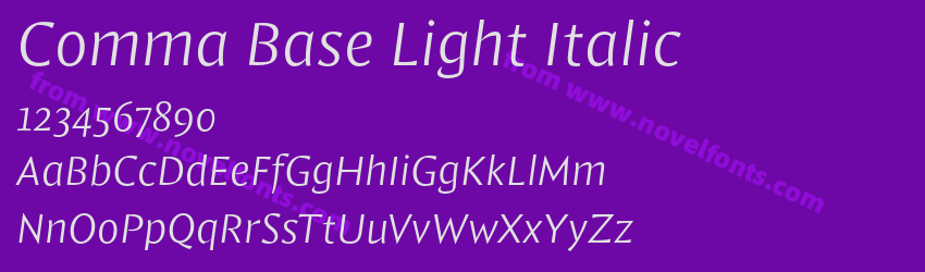 Comma Base Light ItalicPreview Comma Base Light ItalicPreview