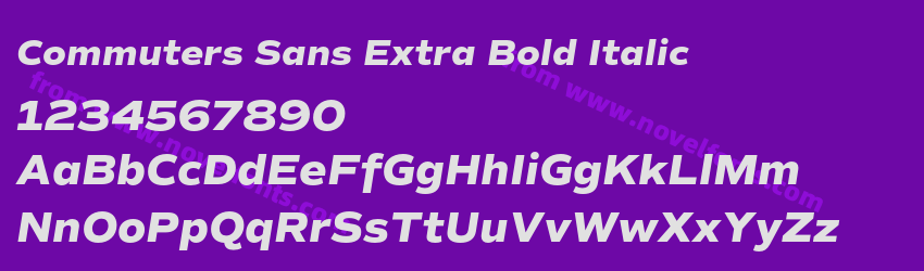 Commuters Sans Extra Bold ItalicPreview Commuters Sans Extra Bold ItalicPreview