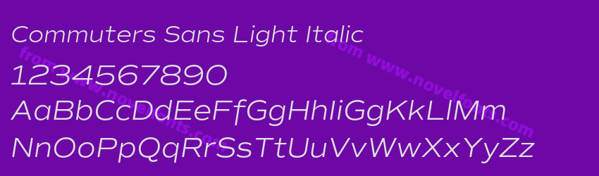 Commuters Sans Light ItalicPreview Commuters Sans Light ItalicPreview