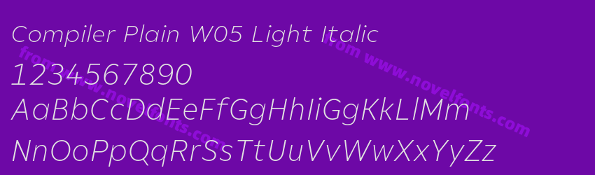 Compiler Plain W05 Light ItalicPreview Compiler Plain W05 Light ItalicPreview