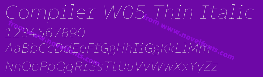 Compiler W05 Thin ItalicPreview Compiler W05 Thin ItalicPreview