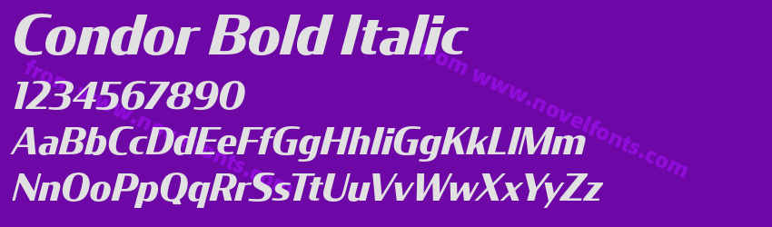 Condor Bold ItalicPreview Condor Bold ItalicPreview