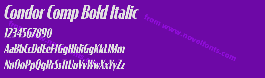 Condor Comp Bold ItalicPreview Condor Comp Bold ItalicPreview