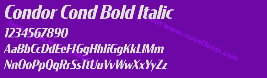 Condor Cond Bold ItalicPreview Condor Cond Bold ItalicPreview