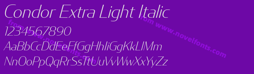 Condor Extra Light ItalicPreview Condor Extra Light ItalicPreview