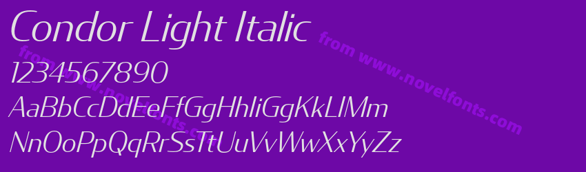 Condor Light ItalicPreview Condor Light ItalicPreview