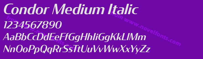 Condor Medium ItalicPreview Condor Medium ItalicPreview
