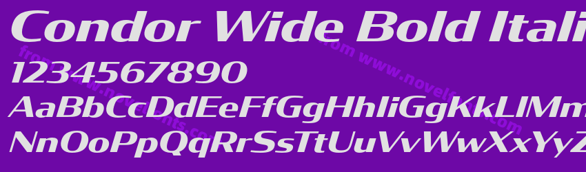 Condor Wide Bold ItalicPreview Condor Wide Bold ItalicPreview