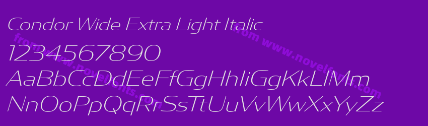 Condor Wide Extra Light ItalicPreview Condor Wide Extra Light ItalicPreview