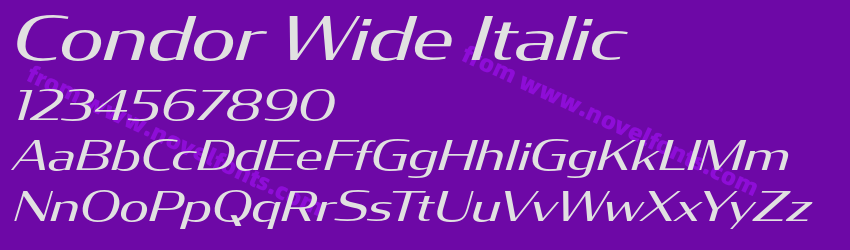 Condor Wide ItalicPreview Condor Wide ItalicPreview