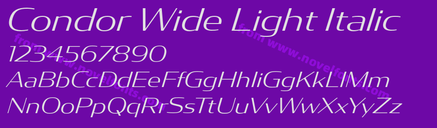 Condor Wide Light ItalicPreview Condor Wide Light ItalicPreview