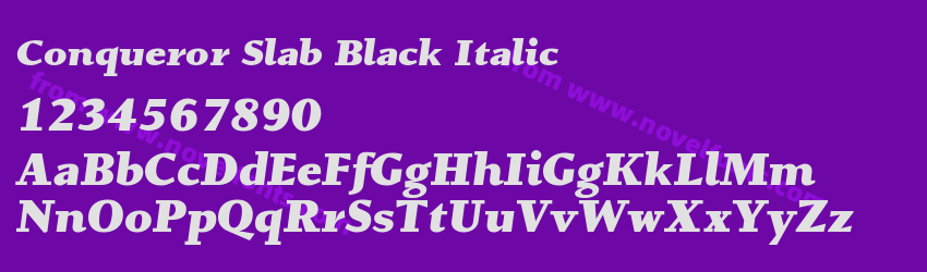 Conqueror Slab Black ItalicPreview Conqueror Slab Black ItalicPreview