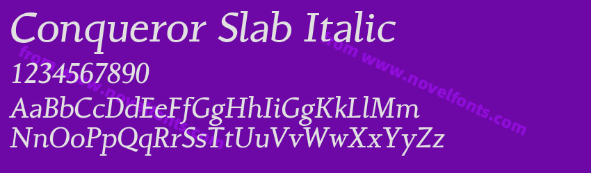Conqueror Slab ItalicPreview Conqueror Slab ItalicPreview