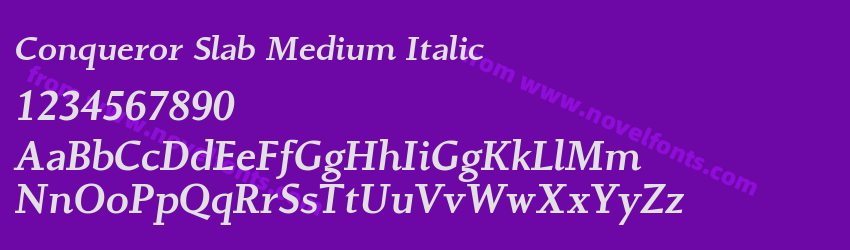 Conqueror Slab Medium ItalicPreview Conqueror Slab Medium ItalicPreview