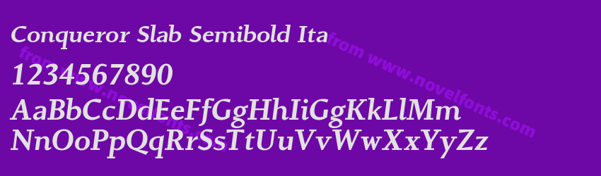Conqueror Slab Semibold ItaPreview Conqueror Slab Semibold ItaPreview