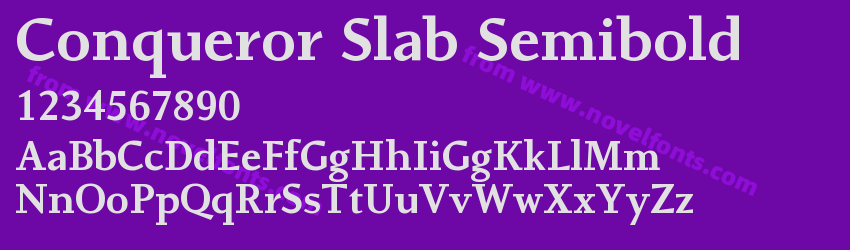 Conqueror Slab SemiboldPreview Conqueror Slab SemiboldPreview
