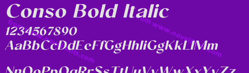 Conso Bold ItalicPreview Conso Bold ItalicPreview