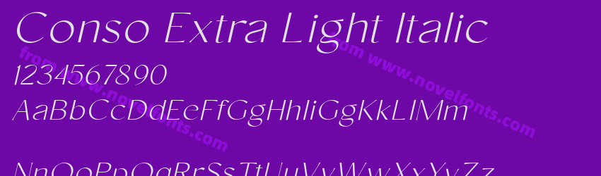 Conso Extra Light ItalicPreview