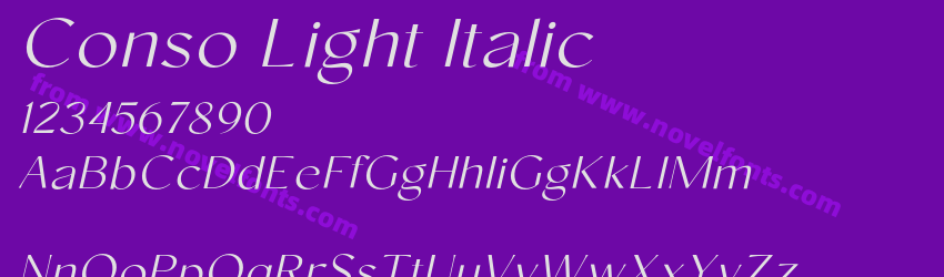 Conso Light ItalicPreview Conso Light ItalicPreview