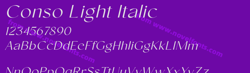 Conso Light ItalicPreview Conso Light ItalicPreview