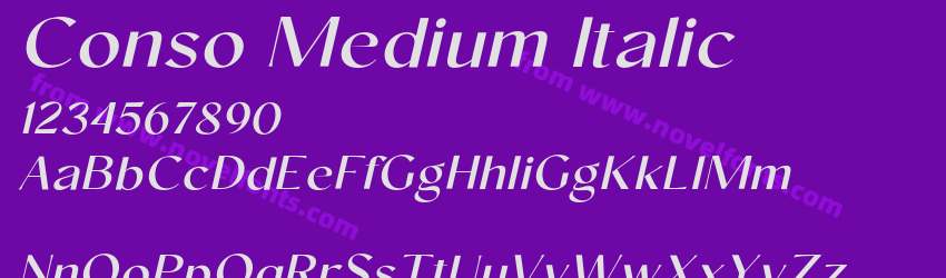 Conso Medium ItalicPreview Conso Medium ItalicPreview