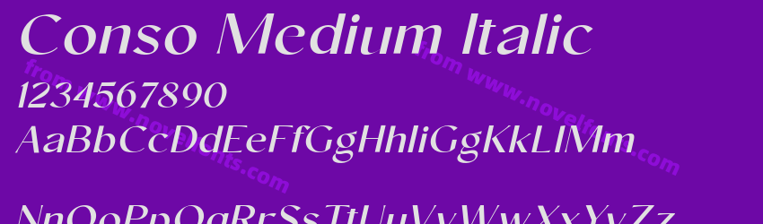 Conso Medium ItalicPreview Conso Medium ItalicPreview