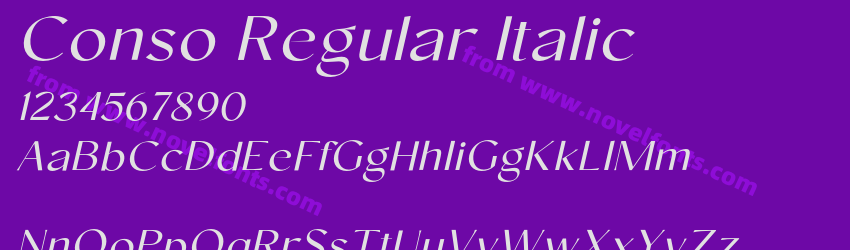 Conso Regular ItalicPreview Conso Regular ItalicPreview