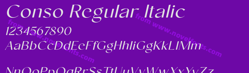 Conso Regular ItalicPreview Conso Regular ItalicPreview
