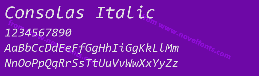 Consolas ItalicPreview Consolas ItalicPreview