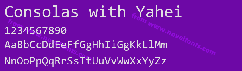 Consolas with YaheiPreview Consolas with YaheiPreview