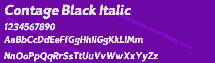 Contage Black ItalicPreview