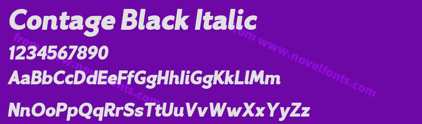 Contage Black ItalicPreview Contage Black ItalicPreview