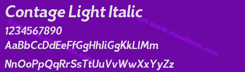 Contage Light ItalicPreview Contage Light ItalicPreview
