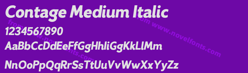 Contage Medium ItalicPreview Contage Medium ItalicPreview