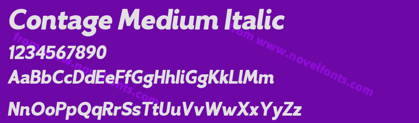Contage Medium ItalicPreview Contage Medium ItalicPreview