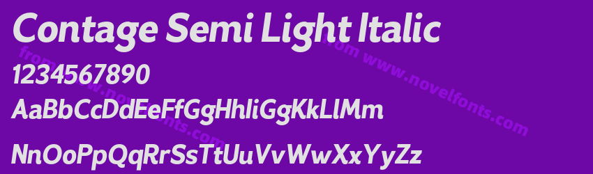 Contage Semi Light ItalicPreview
