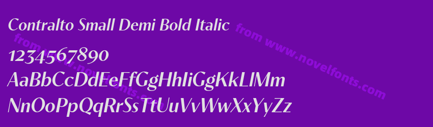 Contralto Small Demi Bold ItalicPreview Contralto Small Demi Bold ItalicPreview