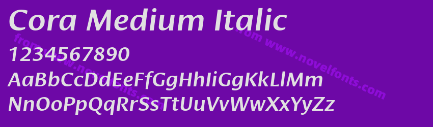 Cora Medium ItalicPreview